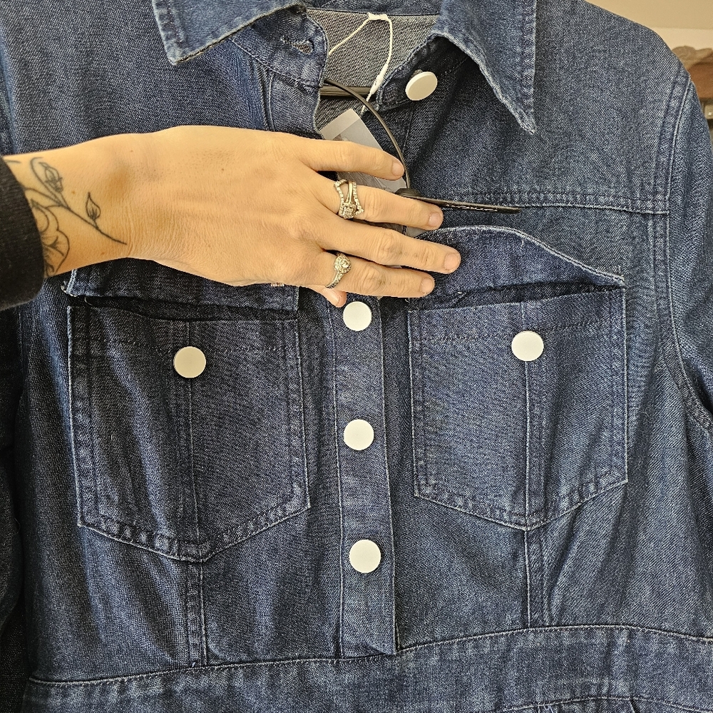 OSROSY Denim Long Sleeve Dress - Picture 5 of 12